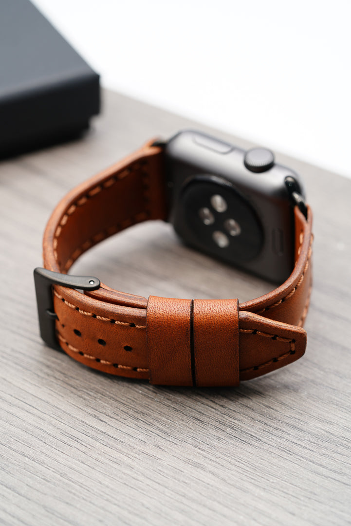 Cheap leather apple watch on sale bands